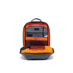 Mueslii daily backpack, made of  water resistant canvas nylon, with a laptop compartment, color slate grey, inside view.