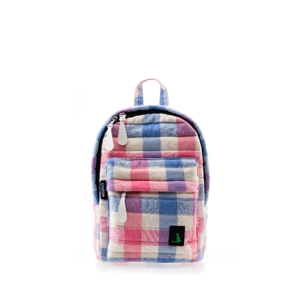 Mueslii original puffer Mini pack made of high density nylon and Ykk zips, limited edition, printed motif.
