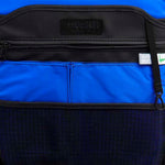 Mueslii small backpack, made of PU coated waterproof nylon, with a laptop compartment, color black, inside view.