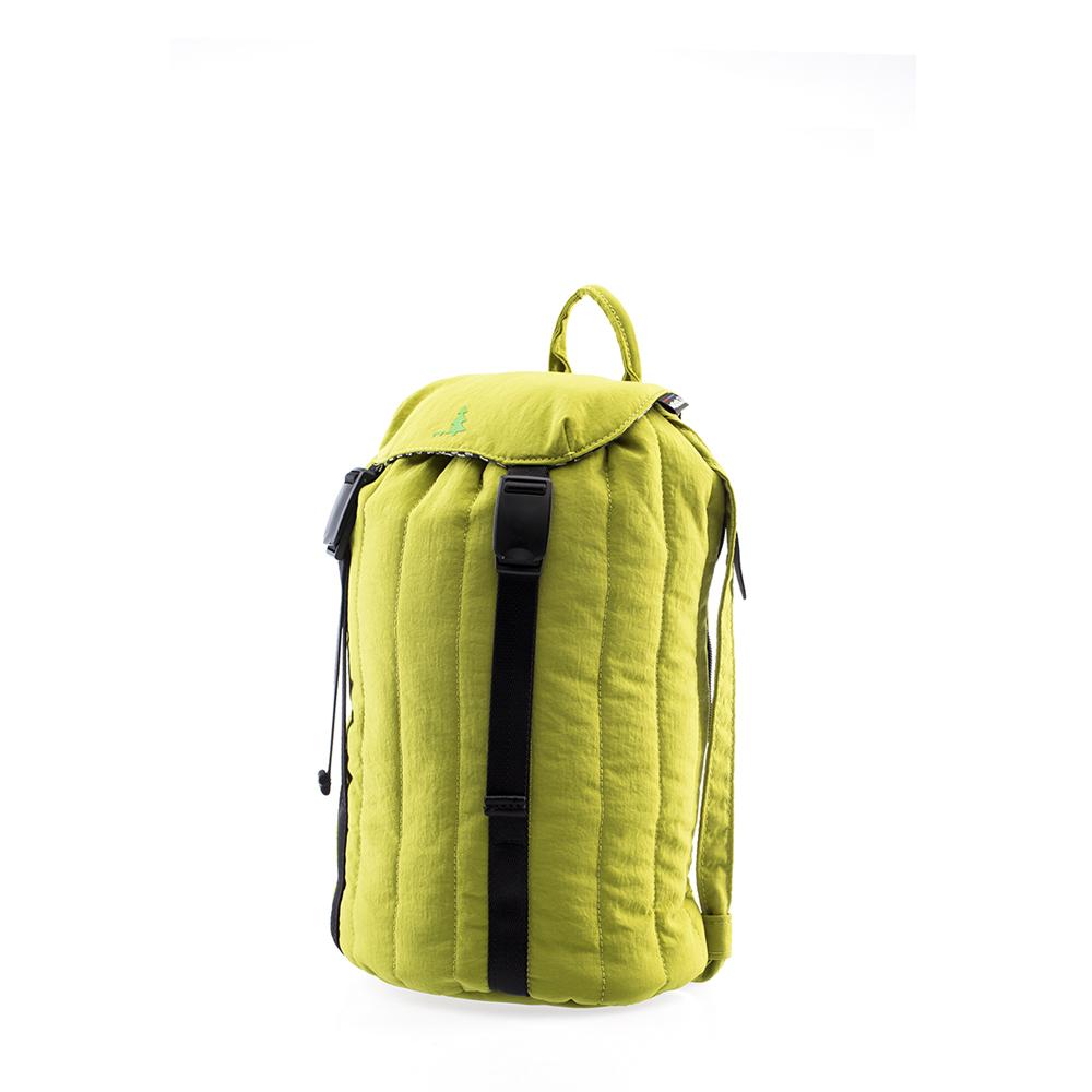 Mueslii puffer top loader made of Cordura nylon and Ykk zips. Contrasting inner chequered fabric.