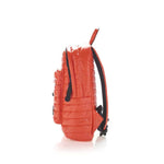 Mueslii original puffer medium and small backpack made of high density nylon and Ykk zips, color orange, light and confortable.